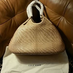 Rare Cole Haan Large Basket Weave Tote NWT